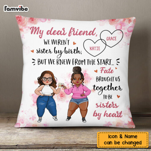 Personalized My Friend Sisters By Heart Pillow