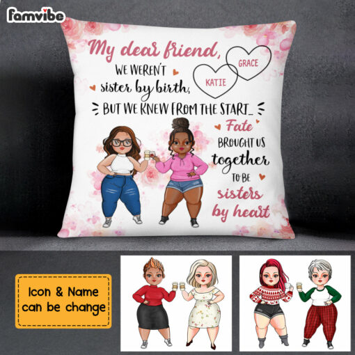 Personalized My Friend Sisters By Heart Pillow