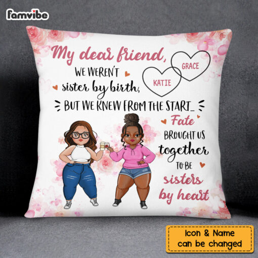 Personalized My Friend Sisters By Heart Pillow