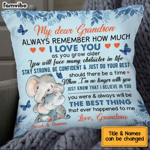 Personalized My Grandson Pillow