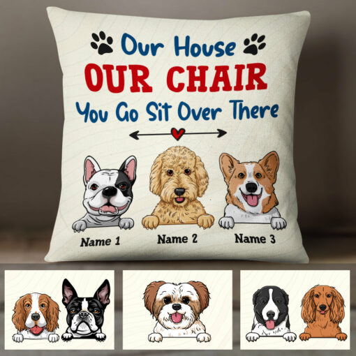 Personalized My House My Chair Dog Pillow