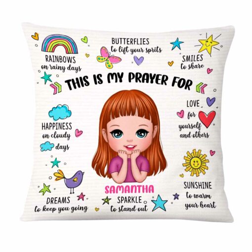 Personalized My Prayer For Granddaughter Affirmation Pillow