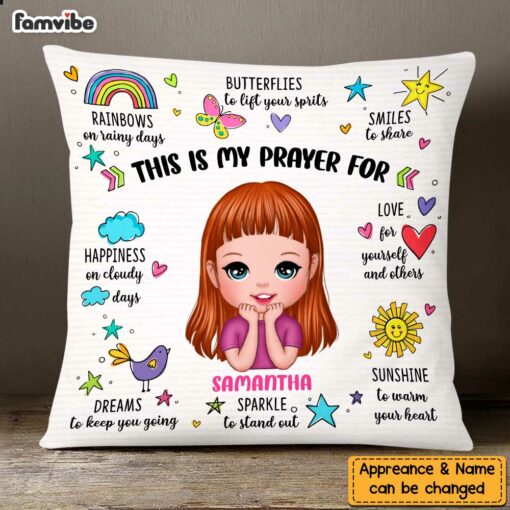 Personalized My Prayer For Granddaughter Affirmation Pillow