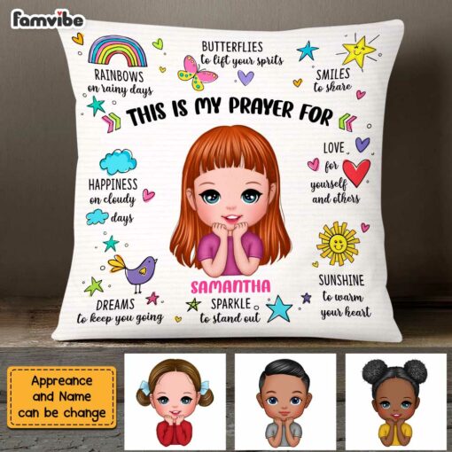 Personalized My Prayer For Granddaughter Affirmation Pillow