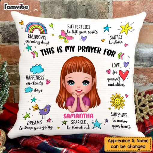 Personalized My Prayer For Granddaughter Affirmation Pillow