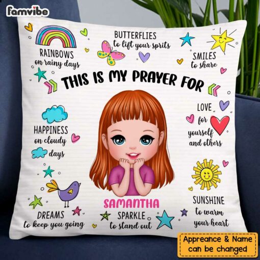 Personalized My Prayer For Granddaughter Affirmation Pillow