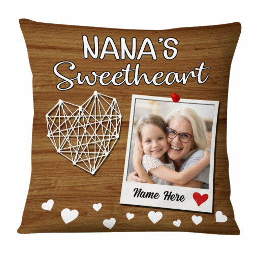 Personalized Nana Grandma Photo Pillow