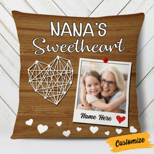 Personalized Nana Grandma Photo Pillow