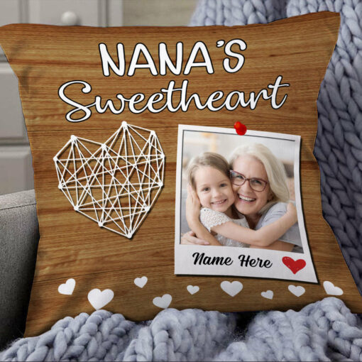 Personalized Nana Grandma Photo Pillow