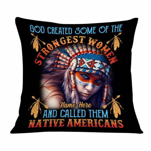 Personalized Native American Girl Pillow