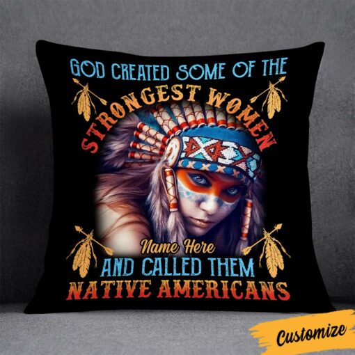 Personalized Native American Girl Pillow