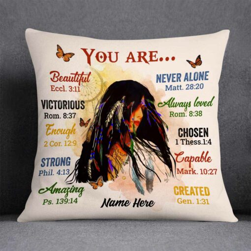 Personalized Native American Girl You Are Pillow