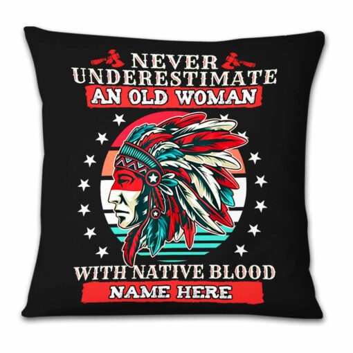 Personalized Native Americans Woman Pillow