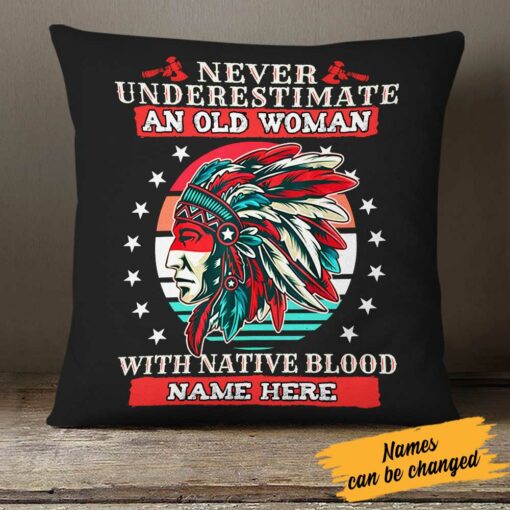 Personalized Native Americans Woman Pillow