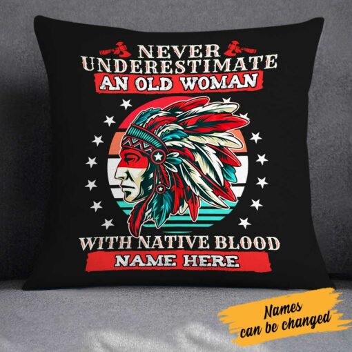 Personalized Native Americans Woman Pillow