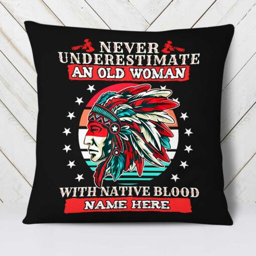 Personalized Native Americans Woman Pillow