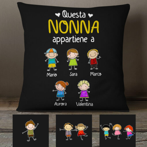 Personalized Nonno Nonna Italian Grandma Grandpa Pillow