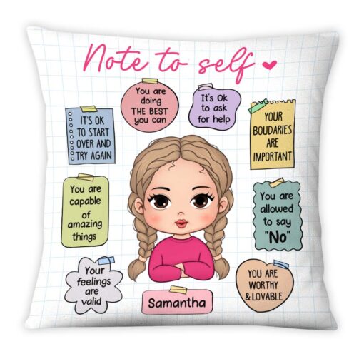 Personalized Note To Self Affirmation Mug Pillow