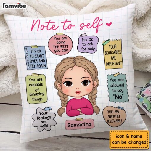 Personalized Note To Self Affirmation Mug Pillow