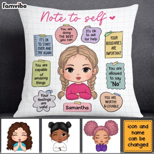 Personalized Note To Self Affirmation Mug Pillow