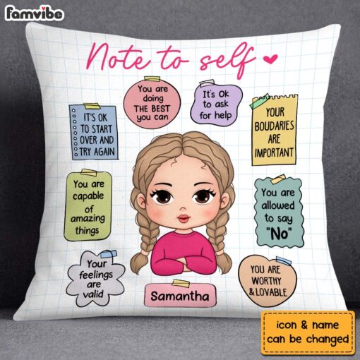 Personalized Note To Self Affirmation Mug Pillow