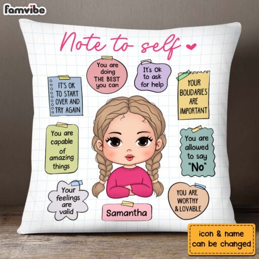 Personalized Note To Self Affirmation Mug Pillow