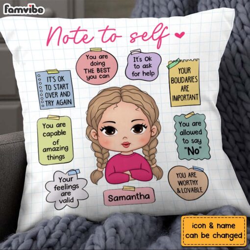 Personalized Note To Self Affirmation Mug Pillow