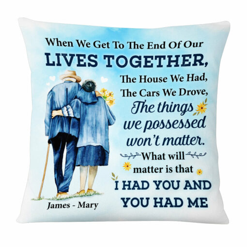 Personalized Old Couple Pillow