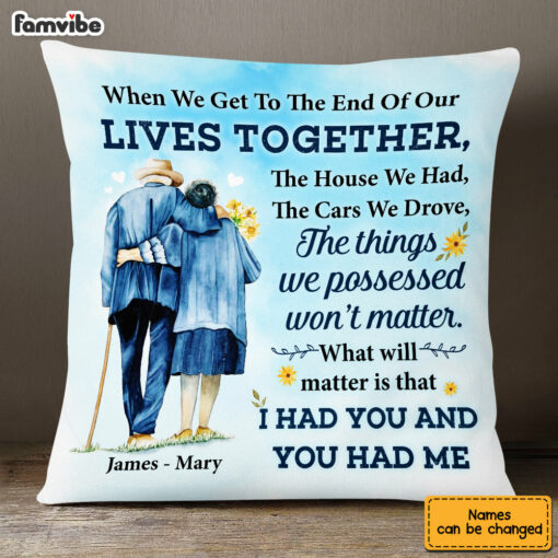 Personalized Old Couple Pillow