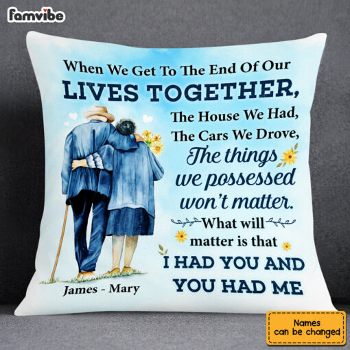 Personalized Old Couple Pillow