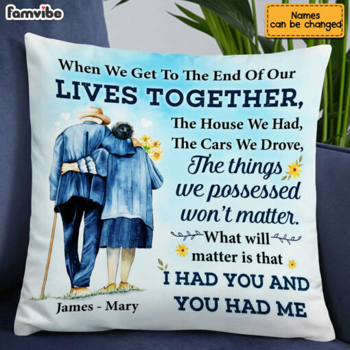 Personalized Old Couple Pillow