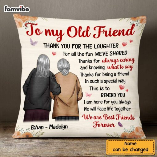 Personalized Old Friend Pillow