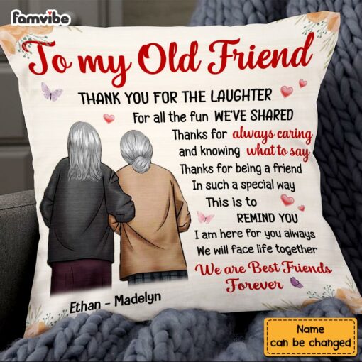 Personalized Old Friend Pillow