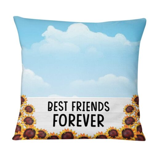 Personalized Old Friends Sunflower Pillow