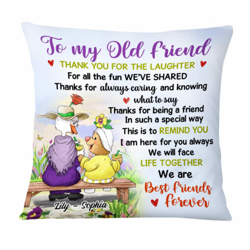 Personalized Old Friendship Pillow