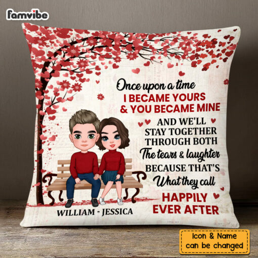 Personalized Once Upon A TIme Couple Pillow