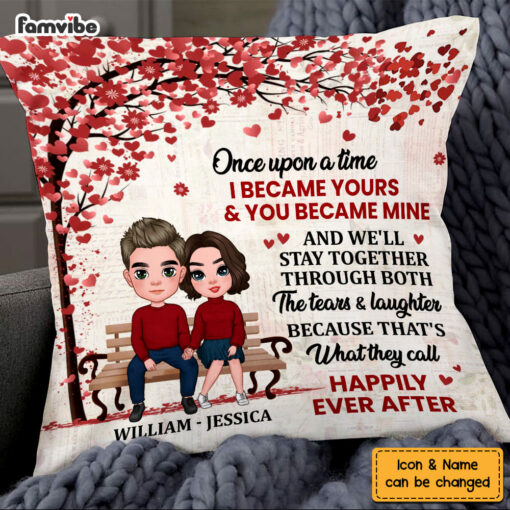 Personalized Once Upon A TIme Couple Pillow