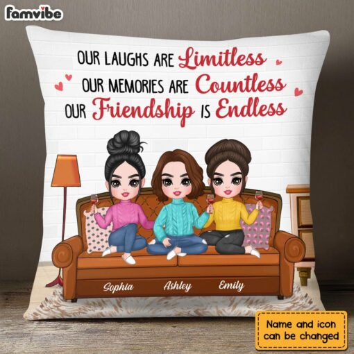 Personalized Our Friendship Is Endless Pillow