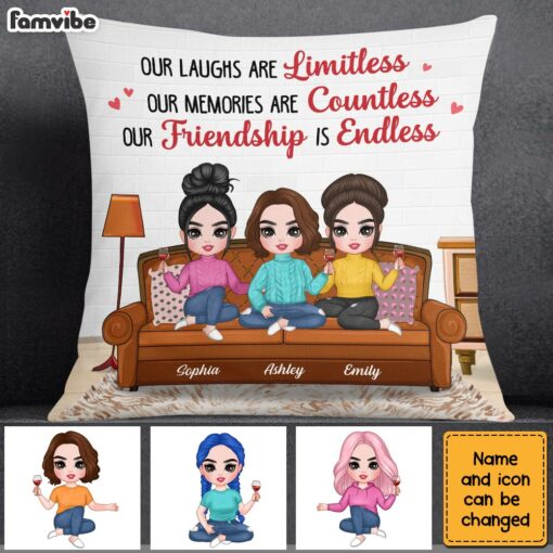 Personalized Our Friendship Is Endless Pillow