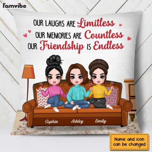 Personalized Our Friendship Is Endless Pillow