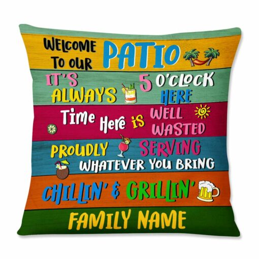 Personalized Outdoor Patio Pillow