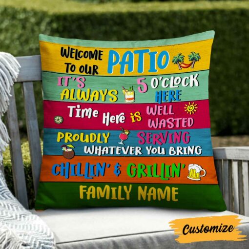 Personalized Outdoor Patio Pillow