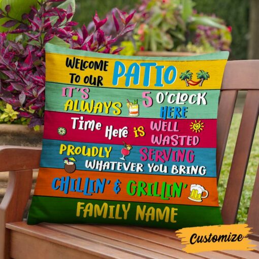 Personalized Outdoor Patio Pillow