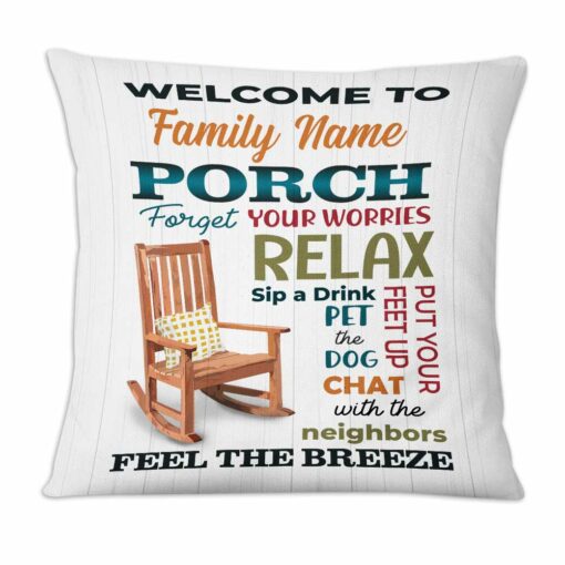 Personalized Outdoor Porch Pillow