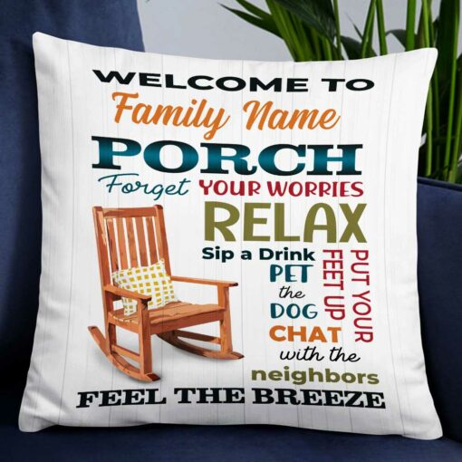 Personalized Outdoor Porch Pillow