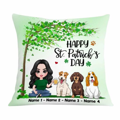 Personalized Patrick’s Day Dog Mom Pillow