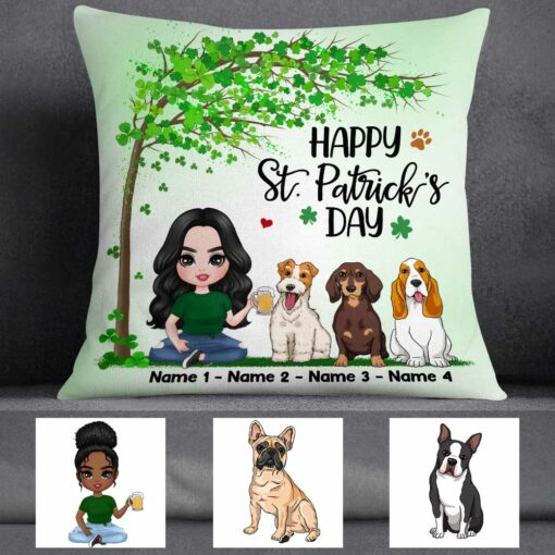 Personalized Patrick’s Day Dog Mom Pillow