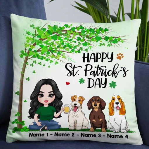 Personalized Patrick’s Day Dog Mom Pillow