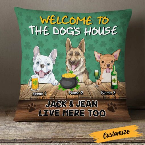 Personalized Patrick’s Day Dog Pillow