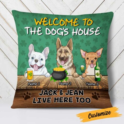 Personalized Patrick’s Day Dog Pillow